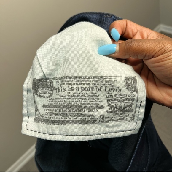 Levi's Men White Oak 1901 Cone Mills Jeans 36x31 Dark Wash Button Fly Straight - Picture 11 of 12